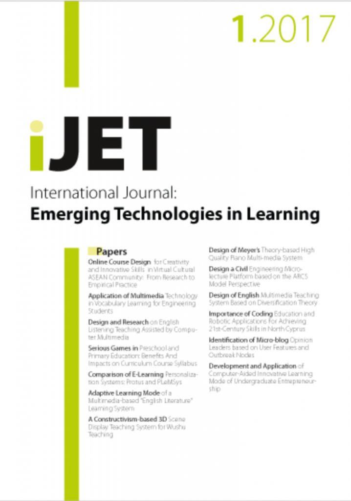[ijet, journal] Journal of Emerging Technologies in Learning Vol. 18 / No.04 #ijet #research