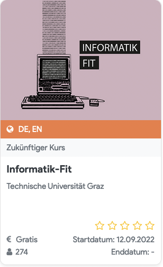 [mooc] Informatik-Fit #tugraz #computerscience #imoox