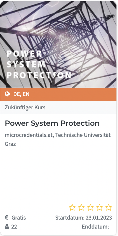 [microcredential] Power System Protection #mooc #imoox #tugraz